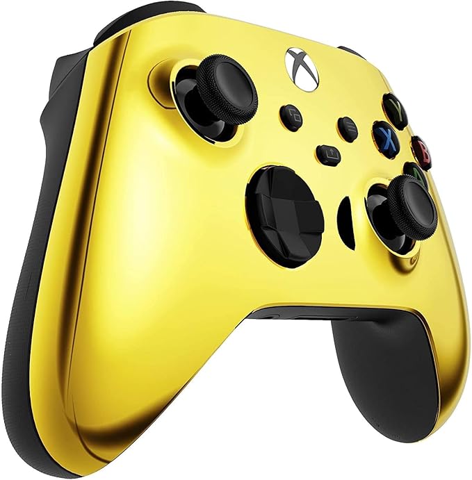 Custom Controllerzz Wireless Controller for Microsoft Xbox Series X/S &amp Xbox One - Custom Soft Touch Feel - Custom Xbox Series X/S Controller (X/S Gold)