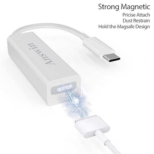 Mag-Safe to USB C Adapter USB C to Mag-Safe 1 &amp 2 Charging Connector Adapter Compatible for iPhone 15 M1/M2 MacBook MacBook Air MacBook Pro 13'' iPad with USB Type-C