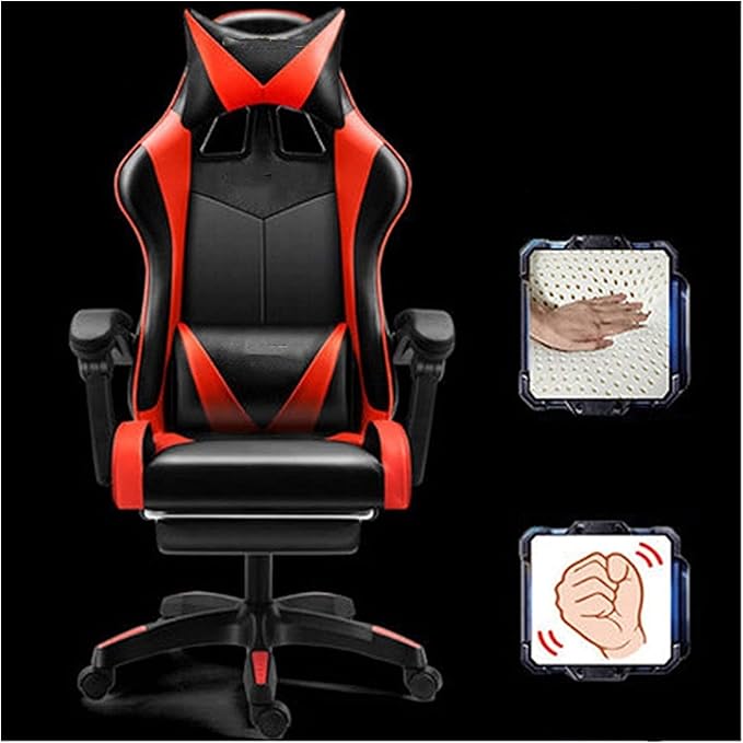 Office Chair Office Chair Home Computer Chair Gaming Chair Gaming Chair Reclining Internet Cafe Back Chair PC Computer Swivel Chair Chair (Color : Red Size : One Size) Needed