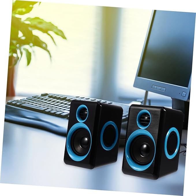 Mini USB 2.0 Loudspeaker Box for Desktop Laptop Compact Mini Surround Speaker with Dc 5v Power Home Computer Speaker for PC Audio and Gaming Use
