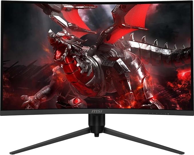 msi MAG27C6F 27-inch 1920 x 1080 (FHD) Rapid VA Gaming Monitor 180Hz Adaptive Sync 0.5ms HDMI Display-Port VESA Mountable Tilt