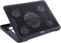 Veemoon Laptop Cooling Pad with 5 Fans USB Cooling Base Adjustable Angle Heatsink Stand for Gaming and Office Laptops Black