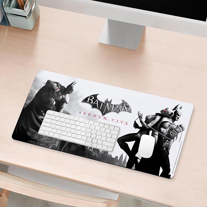 Head Case Designs Officially Licensed Batman Arkham City Key Art Graphics 23.62 x 11.81 x 0.12 inches (600 x 300 mm) - L Gaming Office Desk PC Keyboard Mouse Mat Pad