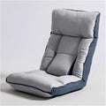 ELEFOCUS Folding Indoor Chaise Lounge Sofa Chair with Lumbar Support - Comfy Recliner Sleeper for Bedroom Gaming Working(Grey)