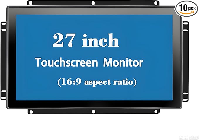 27 Inch Open Frame Capacitive Touchscreen Monitor1920x1080 Resolution 16:9 Aspect Ratio WaterproofVESA+Panel Mount for Kiosk Automation POSVendingHMI and Digital Signage 7x24h Work