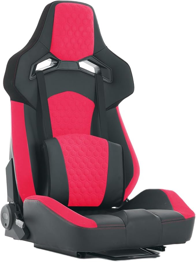 Universal PVC Bucket Style Reclinable Sport PU Leather Simulator Racing Seat with Adjustable Lock Slide