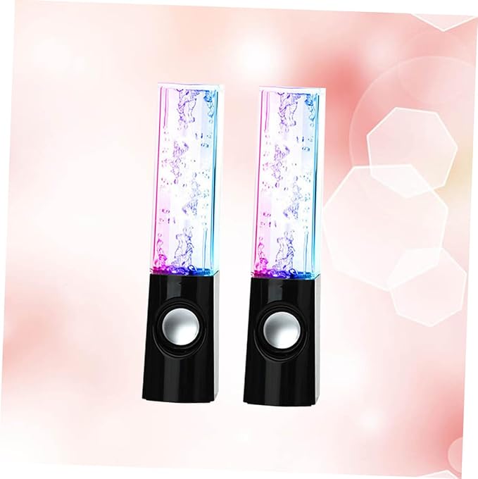 LED Fountain Speakers Colorful Sound Speakers for PC and Laptop Stereo Sound for Parties and Home Use