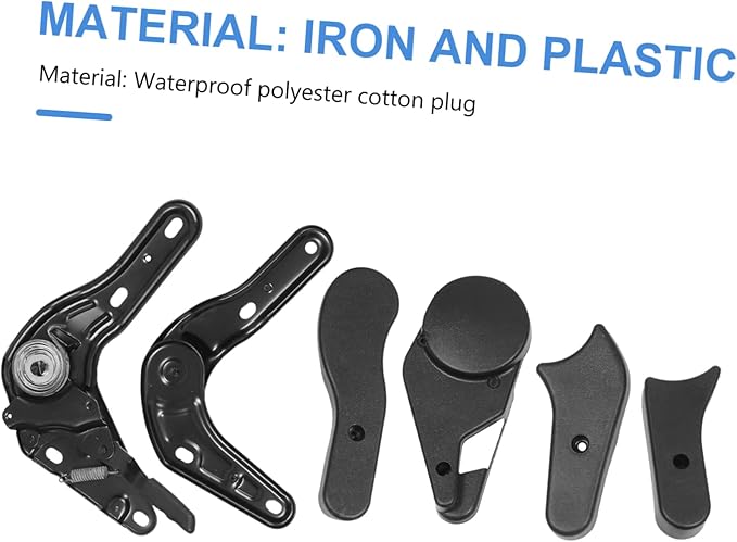 6 Pcs Chair Regulators Multi Angle Adjusters for Gaming Chairs Black Plastic and Iron Accessories Easy to Use and Clean