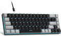 MageGee Portable 60% Mechanical Gaming Keyboard MK-Box LED Backlit Compact 68 Keys Mini Wired Office Keyboard with Red Switch for Windows Laptop PC Mac - Black/Grey