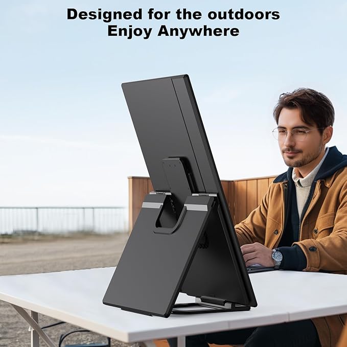 24 Large Portable Monitor 1080P FHD 100Hz Laptop Screen Extender 125% sRGB IPS Monitor Extender USB C HDMI Office Gaming with Detachable Stand Travel monitor for Window MAC Phone Xbox Switch