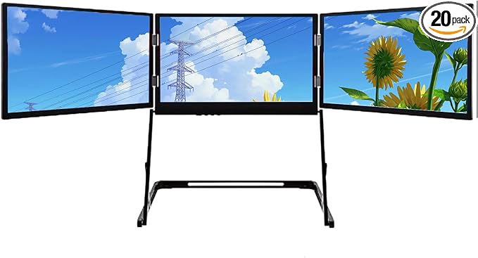 Laptop Dual Monitors Display Extender 15.6-inch Portable Laptop Screen Extender Thin and Light Foldable Design Creating a Mobile Multi-Screen System Perfect for Business Travel