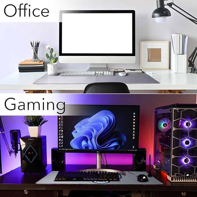 Daemen College Wildcats Primary Logo Large Gaming Mouse Pad Desk Mat with Stitched Edges Non-Slip Base for Gamer Home and Office 31.5 x 15.7