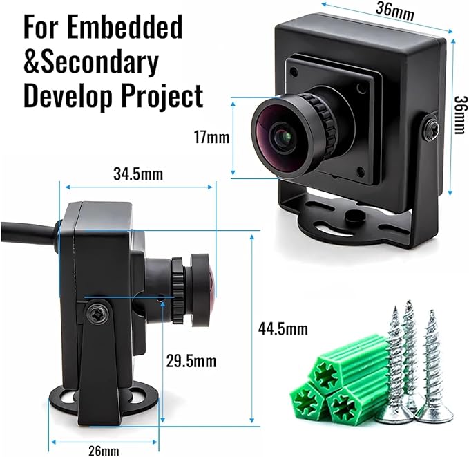 5MP 30FPS USB Camera for Computer Wide Angle 2mm 121 Degree Lens Ai Human Type Detection Camera Surveillance for PC