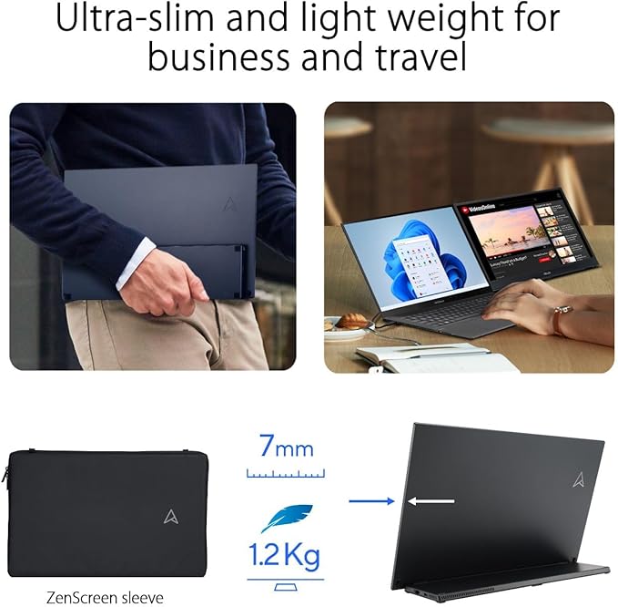 ASUS 16 Portable Monitor - WQXGA 120Hz IPS USB-C/HDMI DisplayHDRTM 400