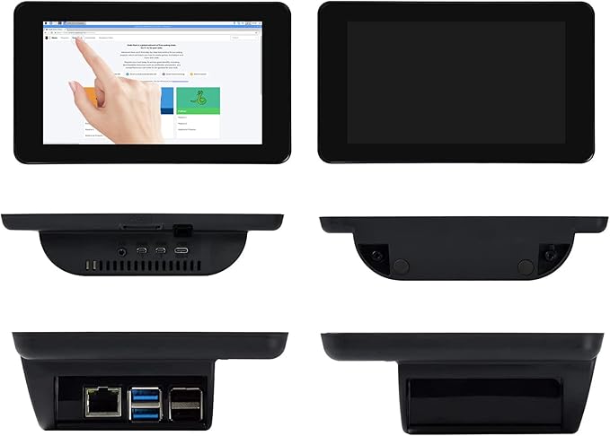 Waveshare 7 Inch DSI LCD Screen with Case for Raspberry Pi 4B 800×480 Capacitive Touch Screen Monitor Support Raspbian/Ubuntu/Kali/Win 10 IoT