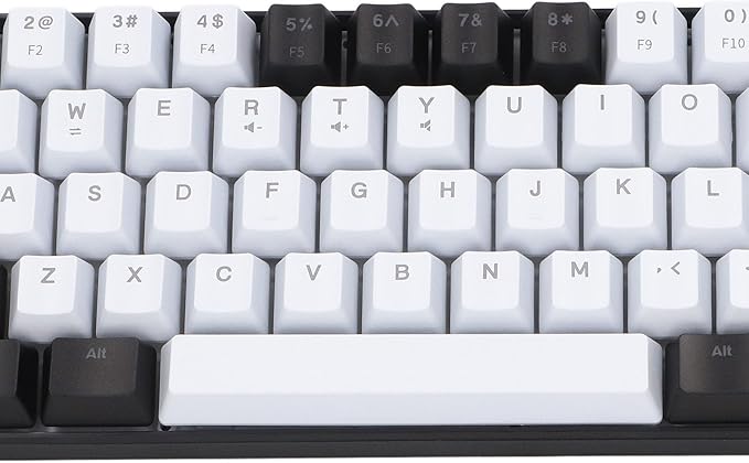 Membrane Wired Gaming Keyboard RGB Backlit Membrane Gaming Keyboard 68 Keys Linear Mechanical Feel Keyboard Ergonomic USB Computer Keyboard for Office Home Game (Black and