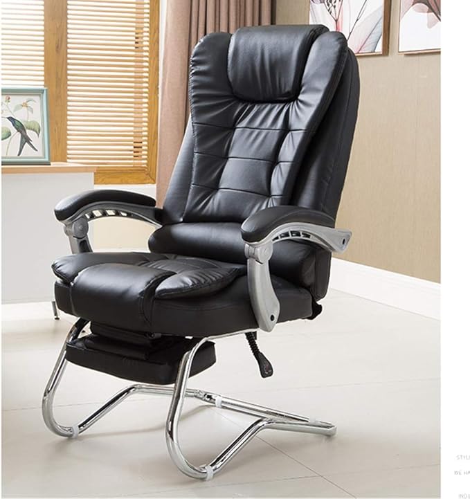 High Back PU Leather Gaming Desk Chair with Footrest Bow Foot Reclining Ergonomic Racing Office Chair Bearing Capacity: 330 Lbs