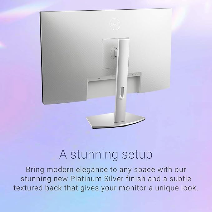 Dell 27 inch Monitor WQHD (2560x1440) 75Hz IPS Panel 4ms 99% sRGB AMD FreeSync VESA Low Blue Light 2 HDMI1 USB-C 2 USB-A 2x3W Speaker Ultra-Thin bezels Height/Tilt/Swivel/Pivot White
