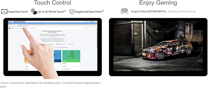 waveshare 15.6inch Capacitive Touch Screen LCD Compatible with Raspberry Pi 4B/3B+/3A+/2B/B+/A+/Zero/Zero W/WH/Zero 2W CM3+/4 1920×1080 Resolution HDMI IPS Supports Jetson Nano/Windows