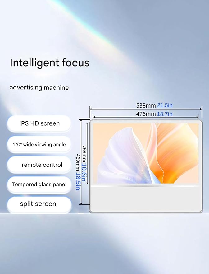 Wall Mounted Elevator LCD Advertising Display Player HD Digital Signage Single Unit Version Horizontal Screen for Building &amp Hotel Lobby(21.5in)