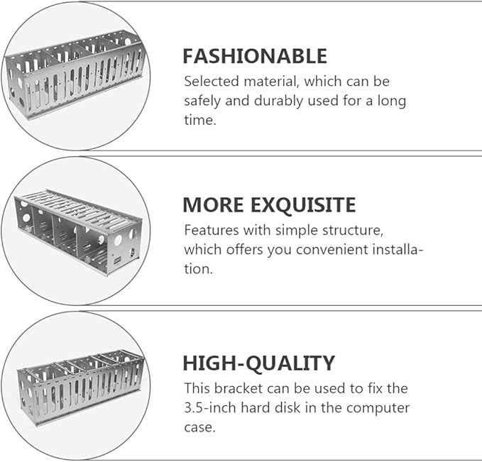 1set Hard Drive Bracket Mounting Cage for Ssd Easy Installation Shockproof Design Multi-Layer Expansion for Home Office Use