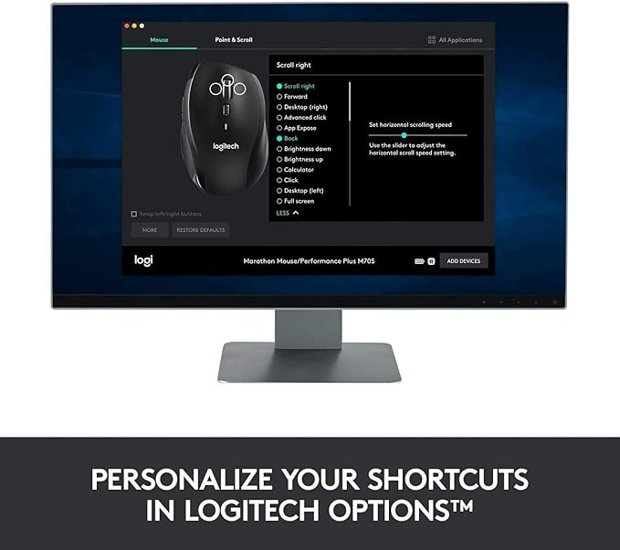 Logitech M705 Wireless Marathon Mouse (Renewed)