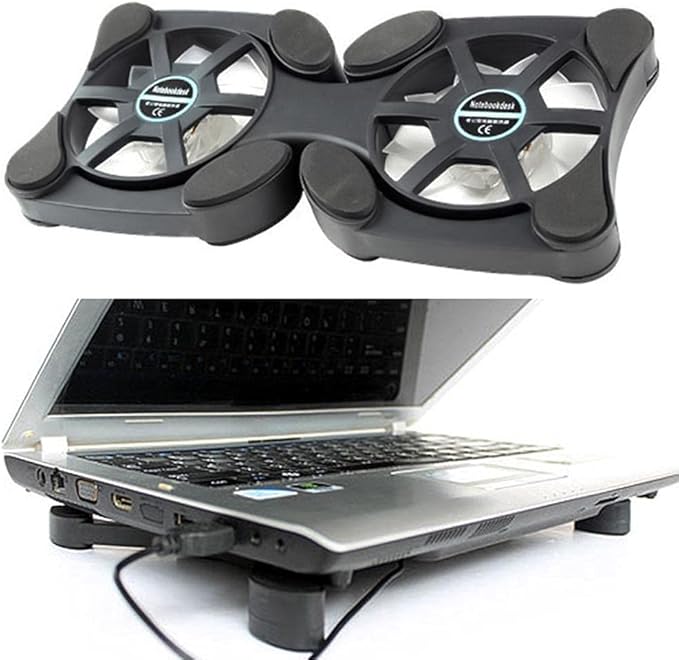 JSEIAJB 14inch Foldable Portable Low Noise 2 Fan Laptop Notebook Radiator Heatsink Cooling Pad DIY Computer Accessories