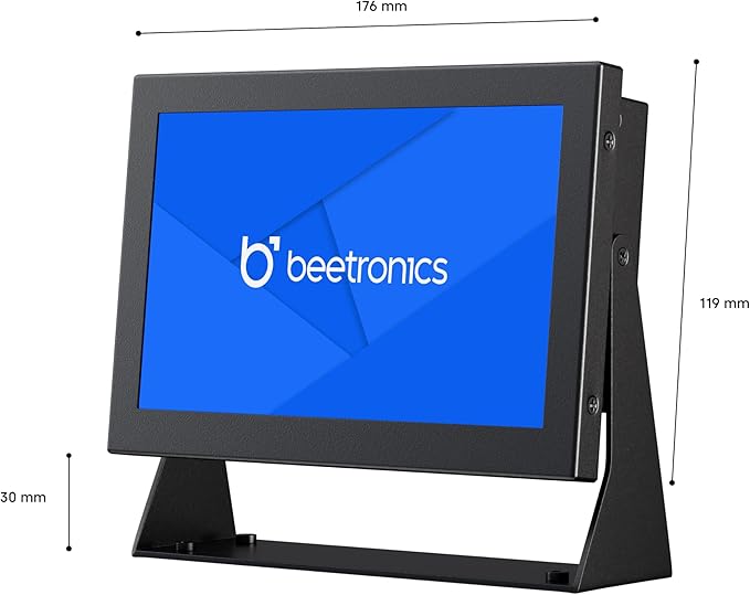 Beetronics 7-Inch Full HD IPS Monitor - Professional Industrial-Grade Display | HDMI VGA BNC RCA Inputs | Durable Metal Housing Matte Screen 24/7 Continuous Operation Wide Viewing Angle - 7HD7M