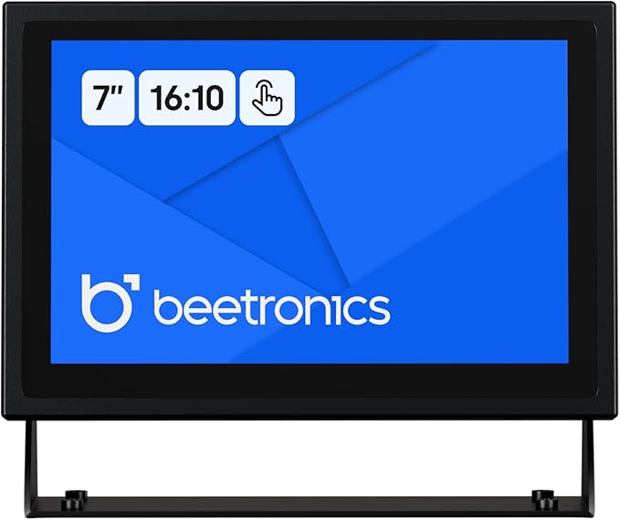 Beetronics 7 Inch Touchscreen Monitor | Full HD 1080p | 7TS7M – Industrial-Grade Professional 10-Point Multi Touch Display for PC Mac Linux – HDMI DisplayPort USB-C VGA Inputs