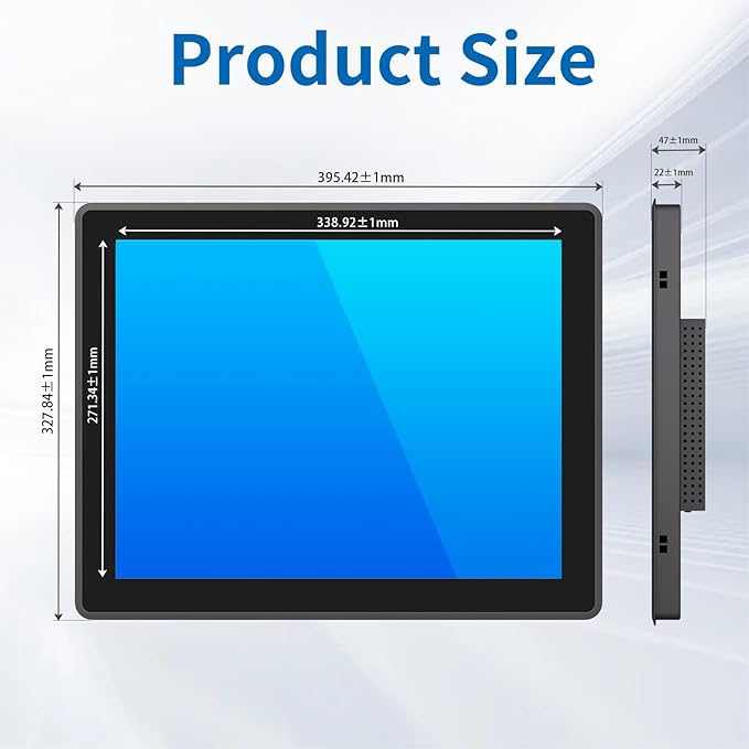 17 Inch Industrial Touch Screen Monitor 10 Points Touch Ratio 5:4 Capacitive PCAP Display 1280x1024R Active Matrix TFT LCD LED Backlight VGA DVI HD-MI Ports