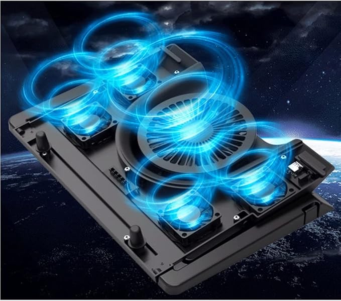 Steel Mesh Panel LED Fan Adjustable Speed Control 10 -17 Laptop Cooling Pad Cooling Bracket