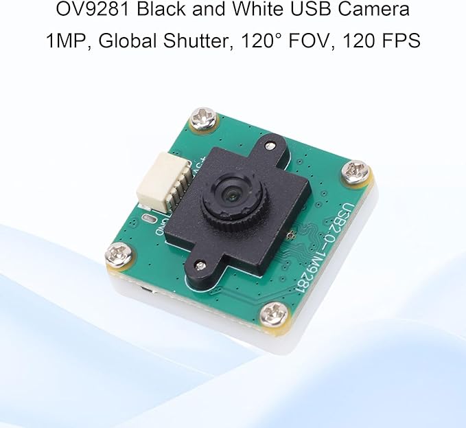 Zopsc USB Camera Module 1MP Monochrome Global Shutter Camera High Speed USB Webcam Board with Type C and 4PIN Connector for RasPi and Nano Embedded Systems