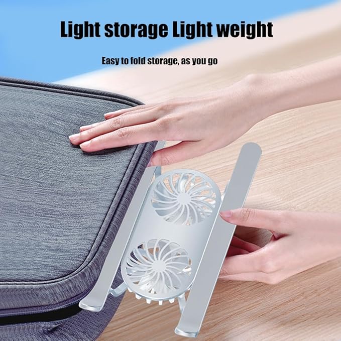 Portable Laptop Cooling Pad Radiators Stand with 6 Adjust Height Keep Your Notebook Cool and Stable Performances