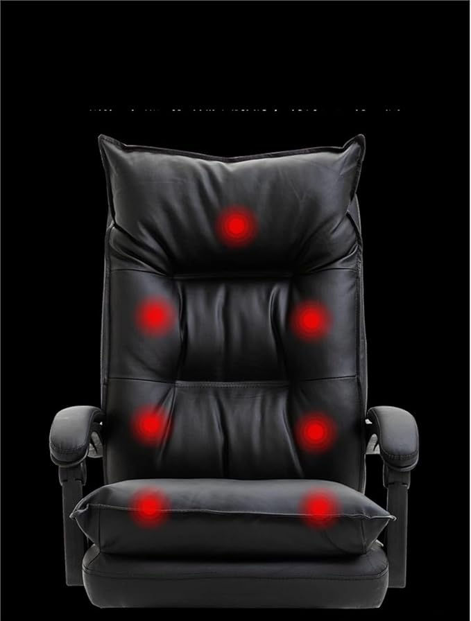 Ergonomic PU Leather Office Chair with Breathable Mesh Back Adjustable Tilt Swivel Computer Gaming Chair