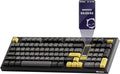 Akko 5098B Wireless Gaming Keyboard with Screen Black &amp Gold Hot-Swappable Mechanical Keyboard with Scroll Wheel Numberpad RGB Gasket Piano Pre Lubed Switch