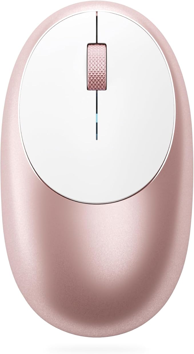 Satechi M1 Wireless Bluetooth Mouse USB-C Rechargeable Compact &amp Portable for MacBook Air/Pro M5/M4 iPad Air/Pro M5/M4/M3 iPad mini Mac mini iMac &amp Windows - Rose Gold