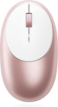 Satechi M1 Wireless Bluetooth Mouse USB-C Rechargeable Compact &amp Portable for MacBook Air/Pro M5/M4 iPad Air/Pro M5/M4/M3 iPad mini Mac mini iMac &amp Windows - Rose Gold