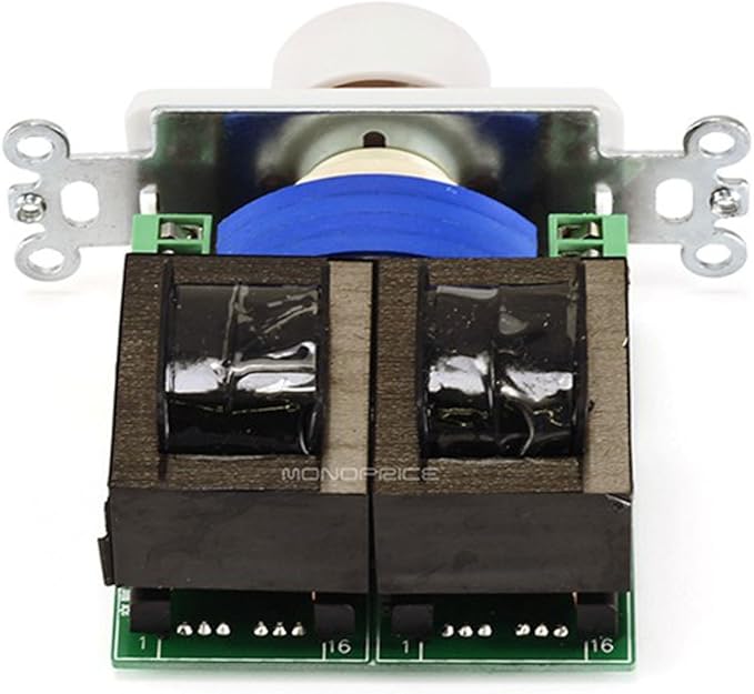 Monoprice Speaker Volume Controller - Rotary Type 100 Watts Per Channel 4-16 Ohms Single Gang White