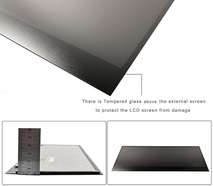 VSDISPLAY 14 Inch 3840x1100 4K IPS Stretched Bar LCD Screen 14'' Slim Panel with Tempered Protective Glass Works with USB-C LCD BoardUsed for Laptop/PC/Computer/Game Monitor