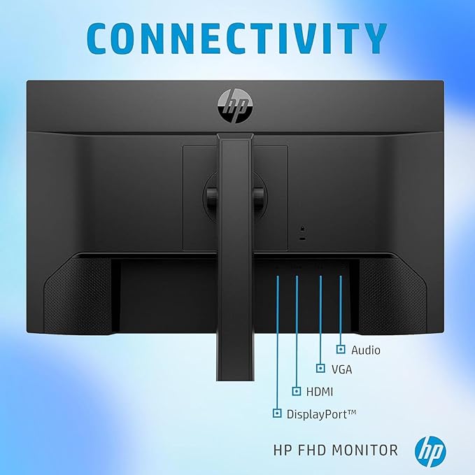 HP 24 FHD Business Office Monitor 3-Side Borderless 75Hz AMD FreeSync 1ms (VRB) VESA Highly Tilt Adjustable Stand Built-in Speakers HDMI &amp DisplayPort &amp VGA