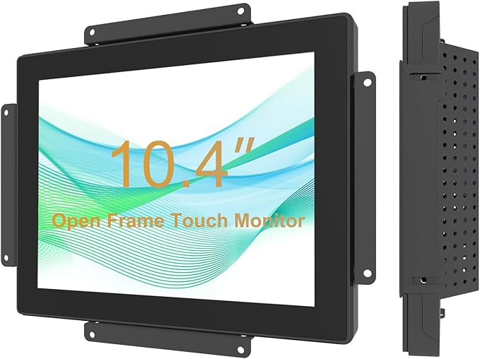 10.4 Inch Industrial Touch Monitors 10 Points Embedded Open Frame Monitor 1024x768 @ 60Hz TFT LCD Suitable for kiosks ATMs Vending Machines