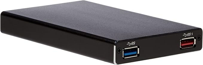 SilverStone Technology 2.5 Hard Drive / SSD Enclosure with USB 3.1 Gen 1 Type-C Port Power Delivery up to 60 Watts and USB Type-A Hub TS15B