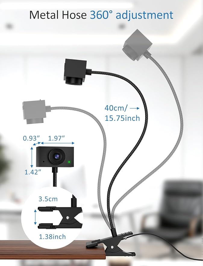 Webcam for PC 1080P Streaming Camera Web Camera for Desktop Computer/Laptop Webcam with Microphone Plug and Play USB Web cam with Bracket Manual Focus for Live Streaming Video Calls Meetings