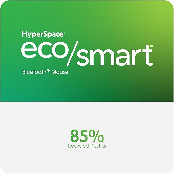 Hyperspace Wireless Mouse Bluetooth 5.0 — Ergonomic Wireless Mouse w/Adjustable Sensitivity Fast Switching Compatible w/MacOS Windows Chrome OS — Pair Up to 3 Devices