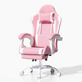 Athena Collection Gaming Chair Ergonomic Gaming Chair with Footrest &amp Headrest Lumbar Support Height Adjustable Swivel Computer Chair Office Chair for Kids Adults(Pink)