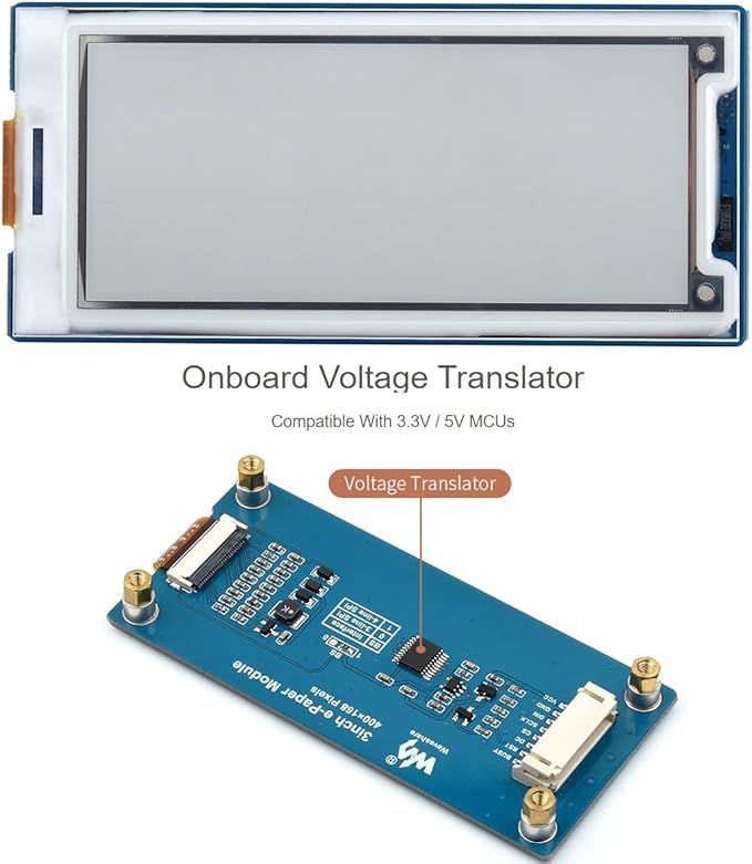 waveshare 3inch E-Paper Module (G) 400 × 168 Resolution e-Ink Display Red/Yellow/Black/White epaper Screen for Raspberry Pi 4B/3B+/3B/2B/B+/A+/Zero/Zero W/WH/Zero 2WJetson Nano/ArduinoSPI Interface