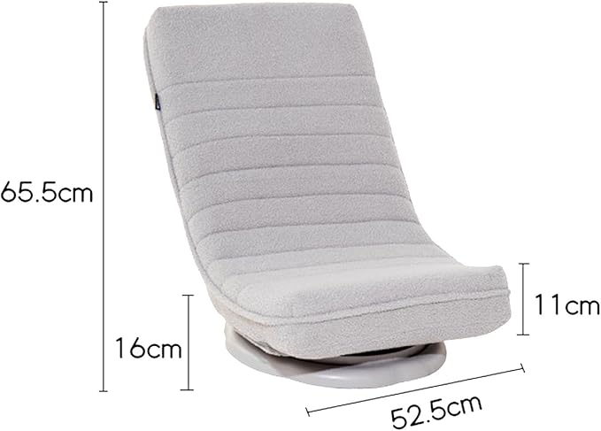 Floor Chairs for Adults with Back Support Adjustable in 3 Levels No Assembly Required Floor Gaming Chair The Bottom Can Rotate 360 Degrees for Home Apartment(Rose65.5 * 52.5 * 11CM)