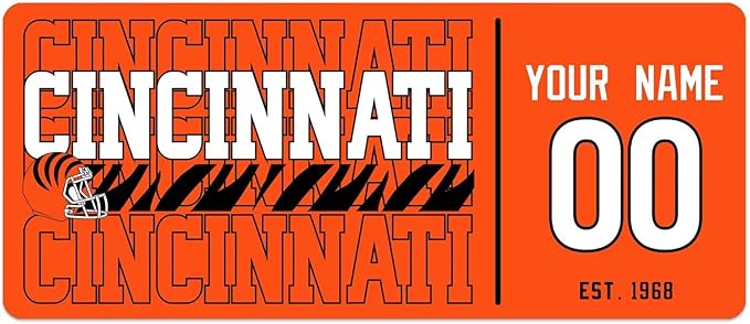 ANTKING Cincinnati Mouse Pad Custom Name and Number Desk Pad for Men Women Youth Gifts