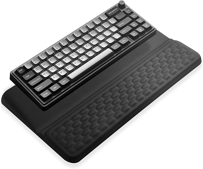 Computer Keyboard Stand with Wrist Rest Ergonomic Keyboard Pad with Wrist Support Keyboard Riser &amp Soft Memory Foam Cushion 43cm Arm Rest Desk Accessories for OfficeHome (Black)