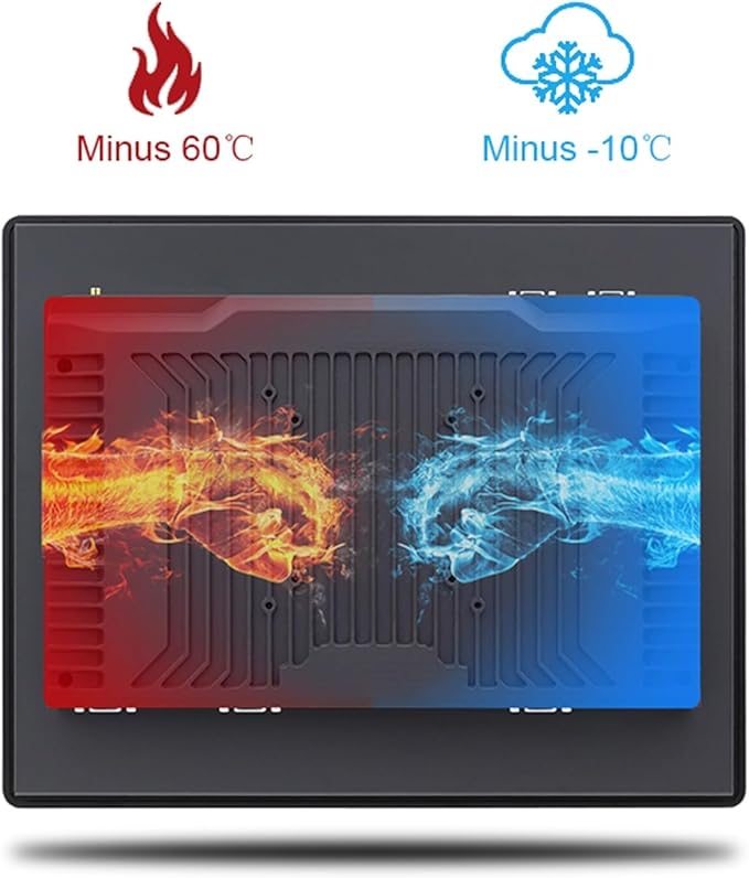 1pc 10 12 15 17 Inch Industrial Display Screen Fully Enclosed Mini Computer Monitor with Capacitive Touch Screen HDMI Interface(12.1 inch HDMI VGA)